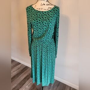 Boden Evelyn Jersey Midi Dress Sapling Leafy Bud, 8